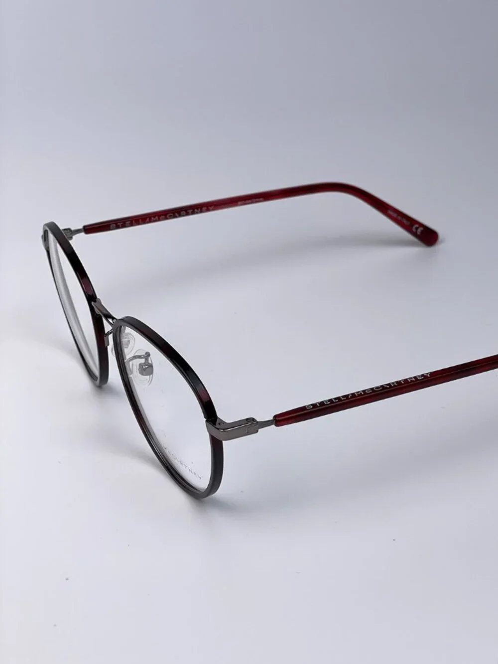 STELLA MCCARTNEY SC0147O 004 RUTHENIUM ROUND EYEGLASSES